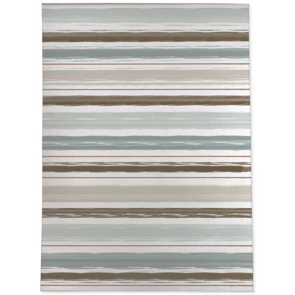 Ebern Designs Layali Machine Woven / Power Loomed Performance Blue/Gray